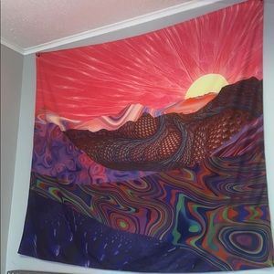 Trippy scenery tapestry